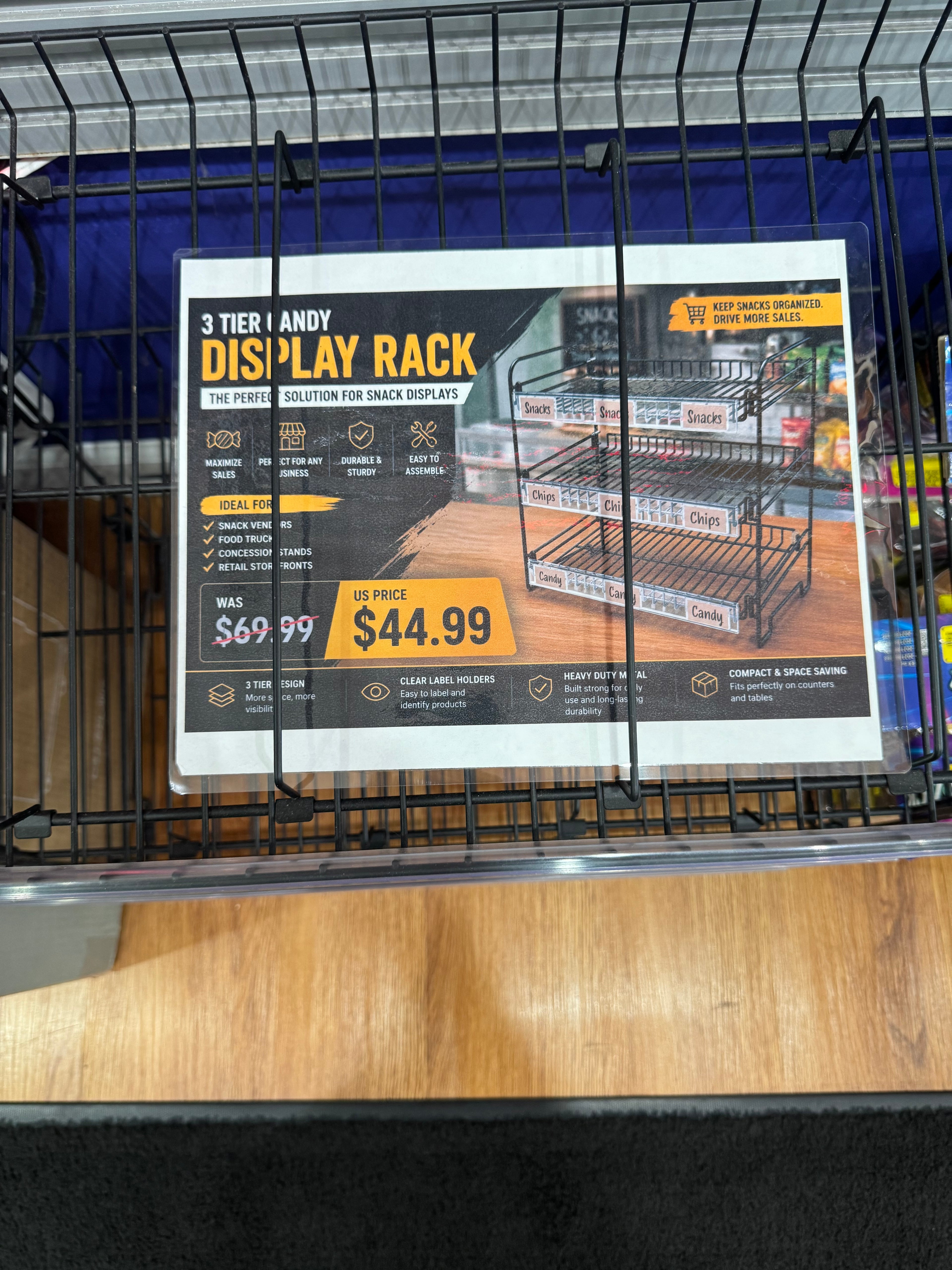 3-Tier Candy Display Rack